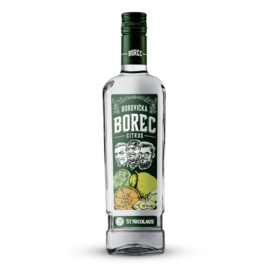 Fľaša Borovička BOREC Citrus