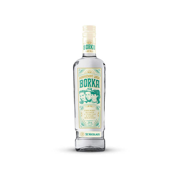 Fľaša Borovičkový likér Borka